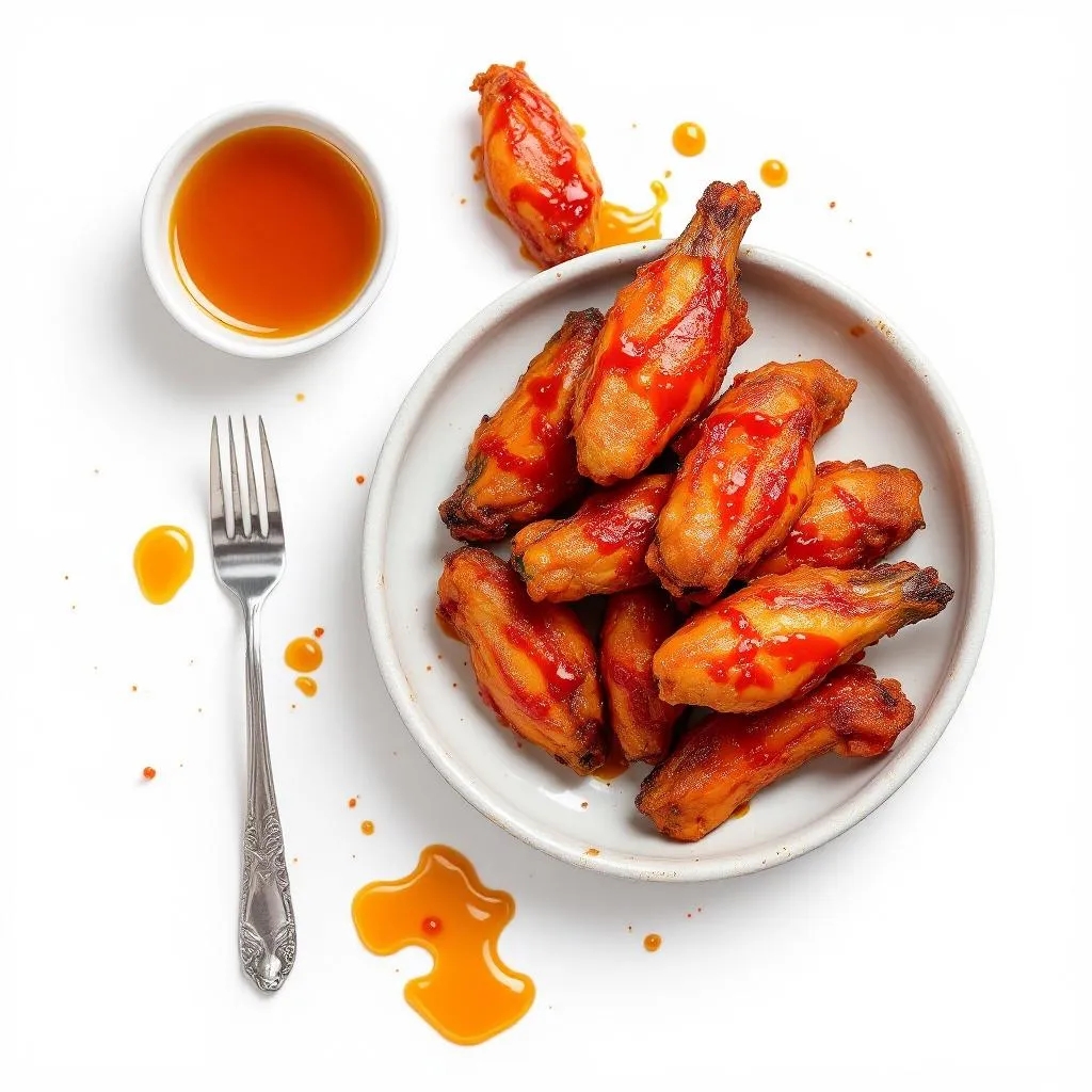 Крильця у гострому чилі-медовому соусі