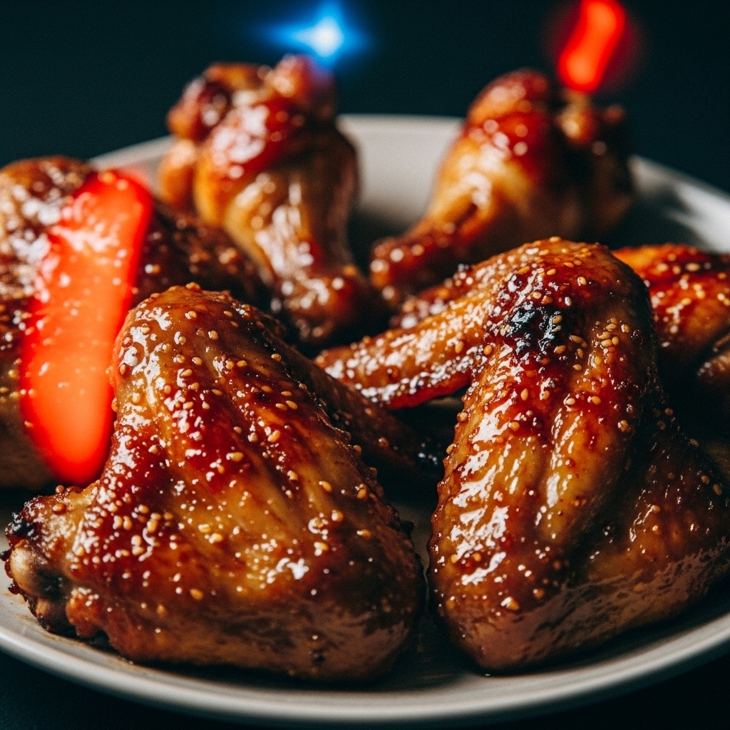 Крильця в медово-соєвому маринаді